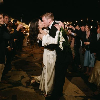 Brenden and Grace share a kiss on the night of their wedding.
